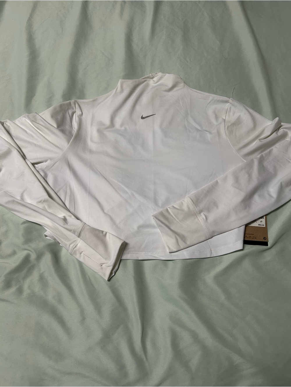 Nike White Dri fit crop Women's Training Top - XXL